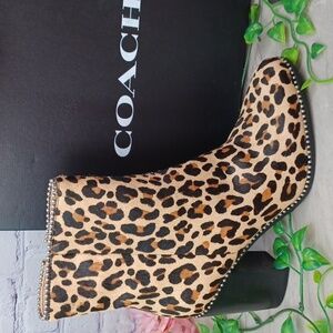 Coach Drea Beadchain Calfhair Bootie NIB